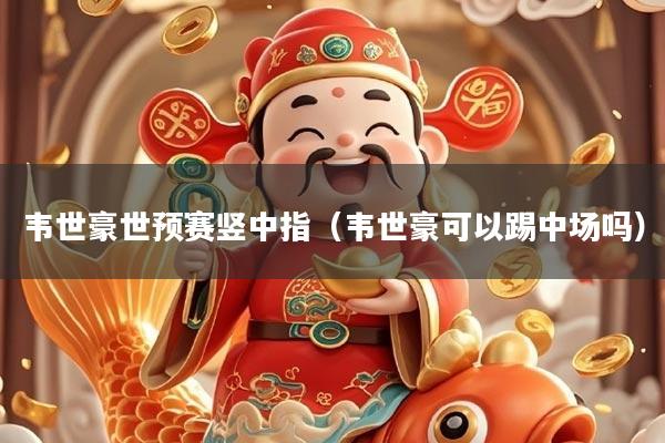 韦世豪世预赛竖中指（韦世豪可以踢中场吗）